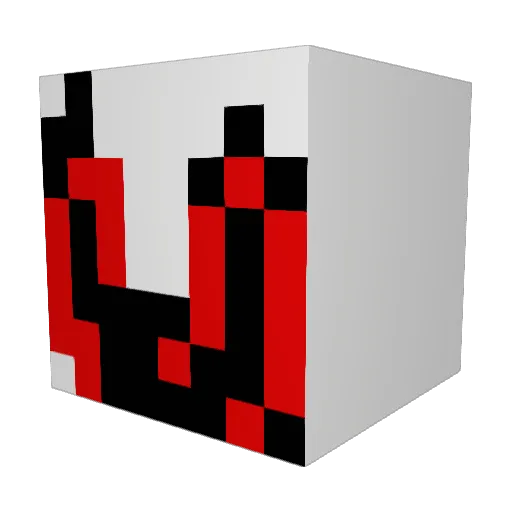 SansTa4 Minecraft avatar head, 3D render