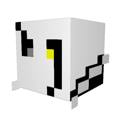 SansTheKid Minecraft avatar head, 3D render