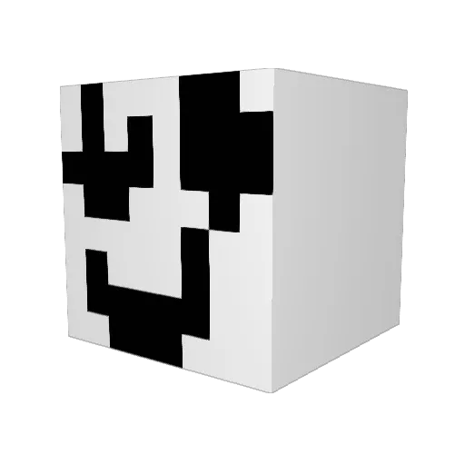 SansTrue Minecraft avatar head, 3D render
