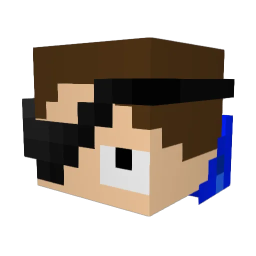 Sans_89 Minecraft avatar head, 3D render