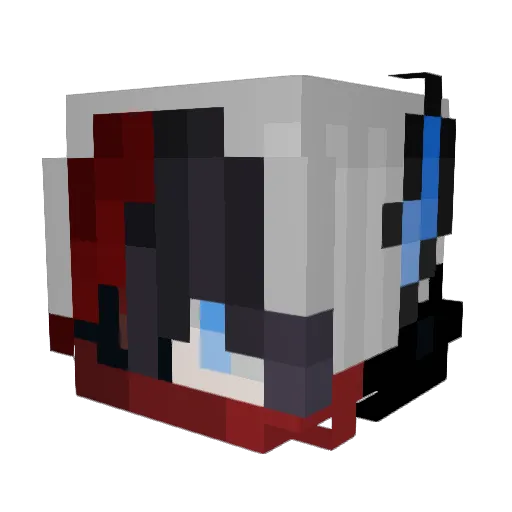Sans_Erroroao Minecraft avatar head, 3D render