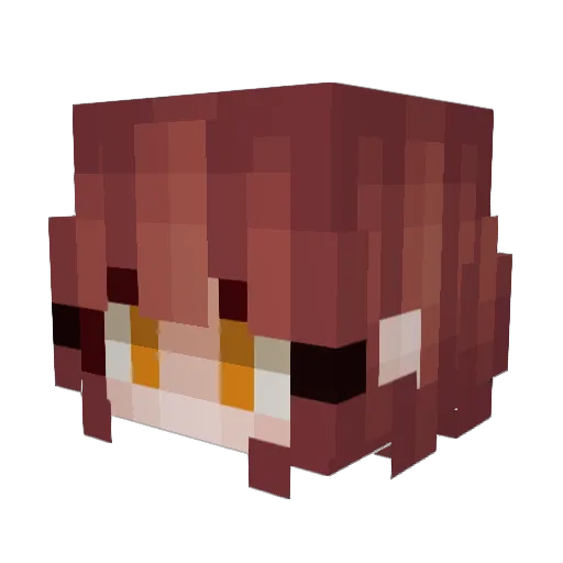 Sans_yin Minecraft avatar head, 3D render