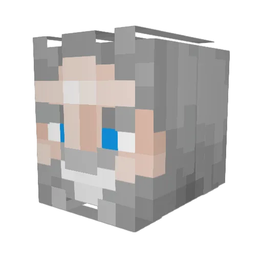 Sansaisbae Minecraft avatar head, 3D render