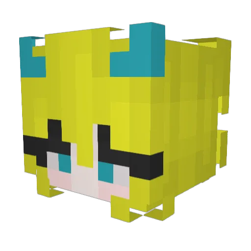 Sansan598SAO Minecraft avatar head, 3D render