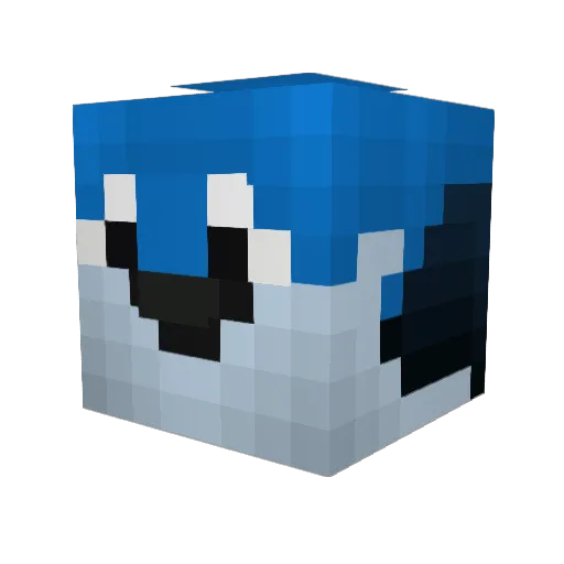 Sanscripter Minecraft avatar head, 3D render