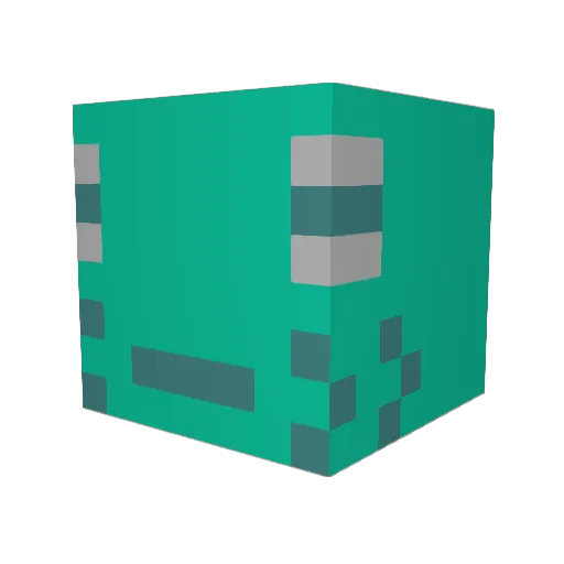 Sansfraski Minecraft avatar head, 3D render