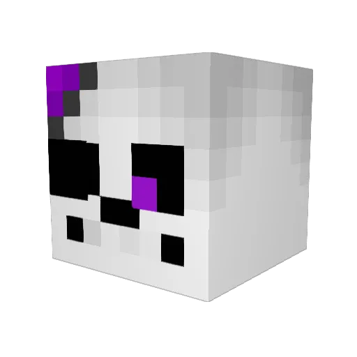 Sansilas Minecraft avatar head, 3D render