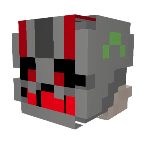 Sansimatronic Minecraft avatar head, 3D render