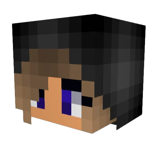 Sansoura Minecraft avatar head, 3D render