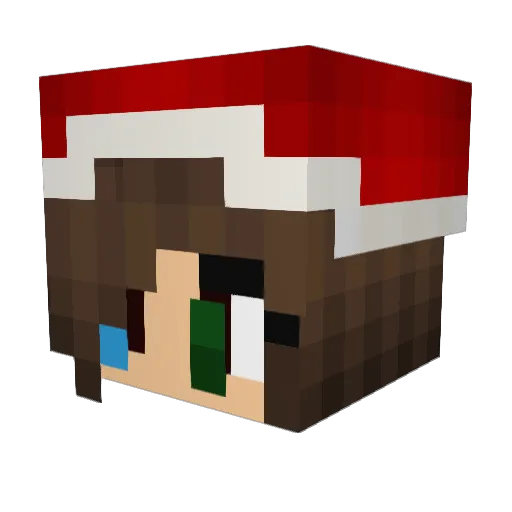 Sansukan Minecraft avatar head, 3D render