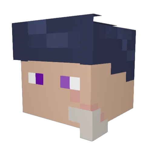 Sansy975 Minecraft avatar head, 3D render