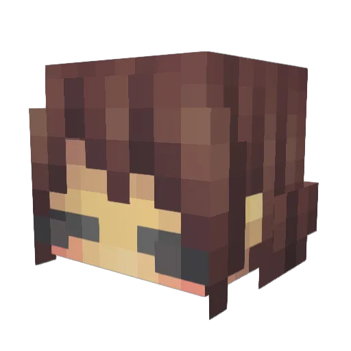 SansyMC Minecraft avatar head, 3D render