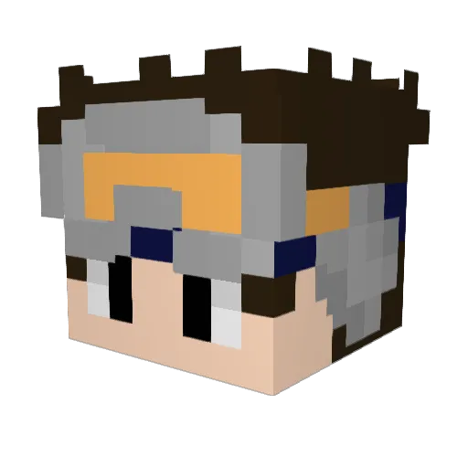 Sant24 Minecraft avatar head, 3D render