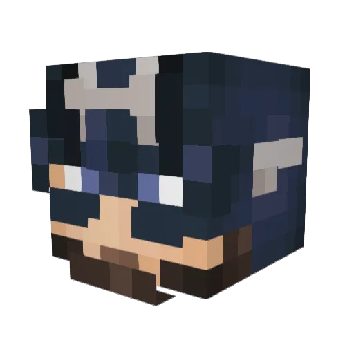 SantFicado Minecraft avatar head, 3D render
