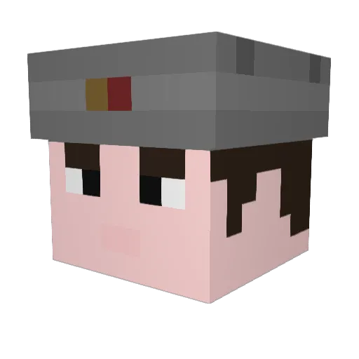 Santa0Claus Minecraft avatar head, 3D render