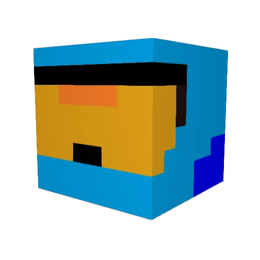 Santa135 Minecraft avatar head, 3D render