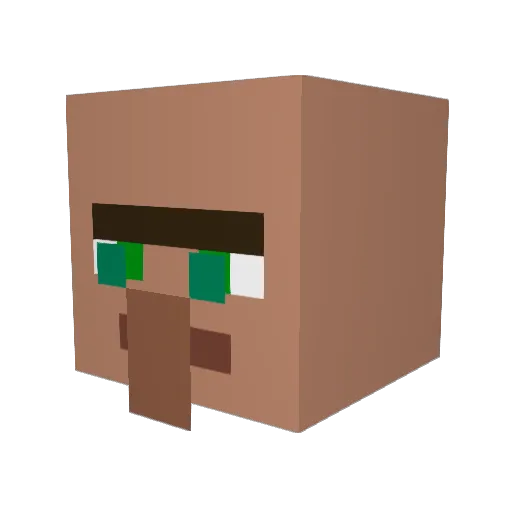 SantaBeliever_ Minecraft avatar head, 3D render