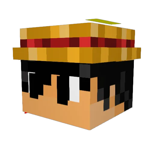 SantaCruzMM Minecraft avatar head, 3D render