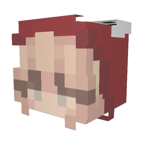 SantaDragon Minecraft avatar head, 3D render