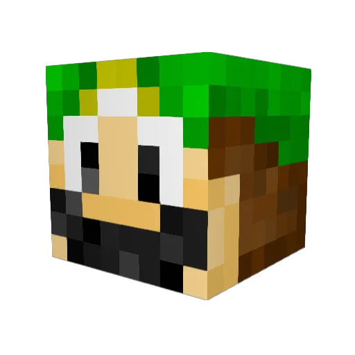SantaFinn Minecraft avatar head, 3D render