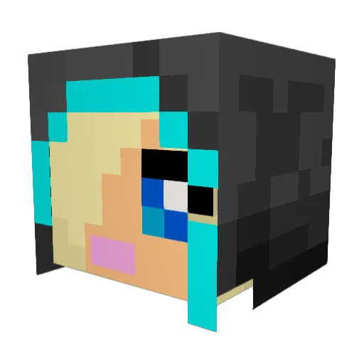 SantaPaws9 Minecraft avatar head, 3D render