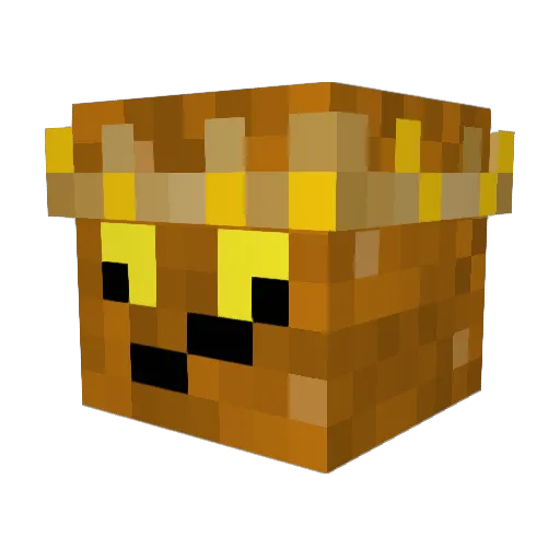 SantaSaman Minecraft avatar head, 3D render
