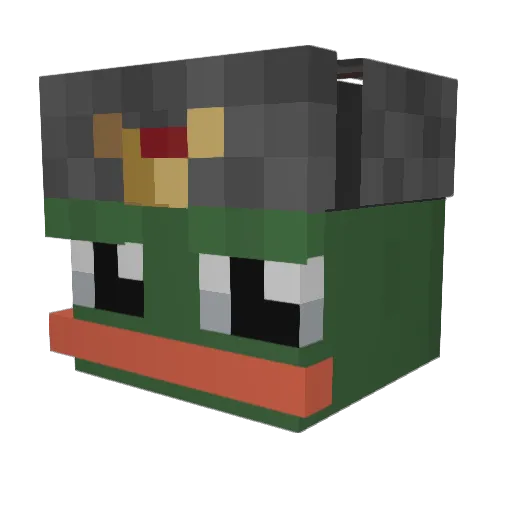 SantaVacancas Minecraft avatar head, 3D render