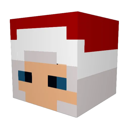 Santa__Bob Minecraft avatar head, 3D render