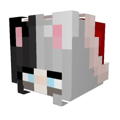 Santa__Paws Minecraft avatar head, 3D render