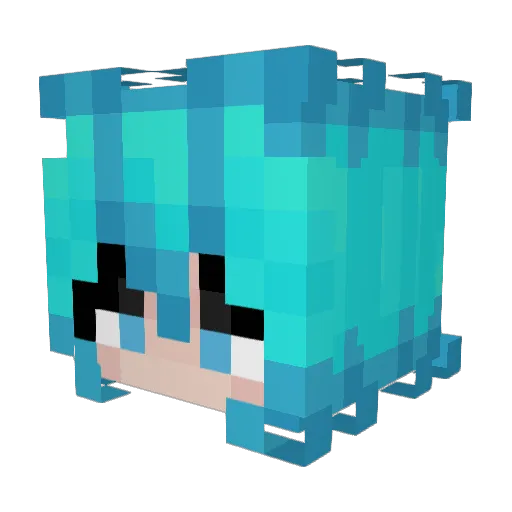 Santahun Minecraft avatar head, 3D render