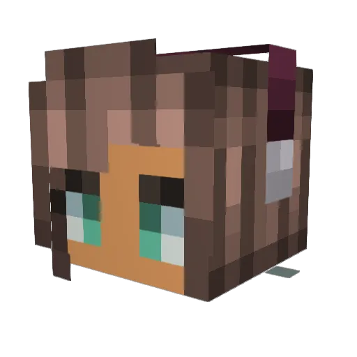 SantanaJG Minecraft avatar head, 3D render