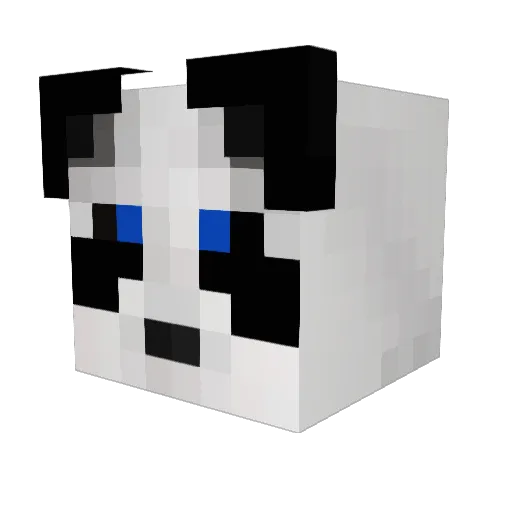 Santara Minecraft avatar head, 3D render