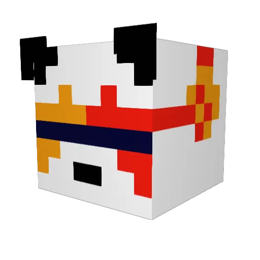 SantasCousin Minecraft avatar head, 3D render