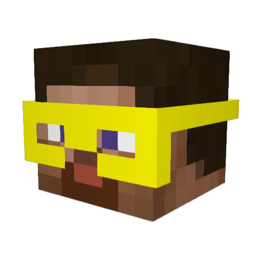 Santazz Minecraft avatar head, 3D render