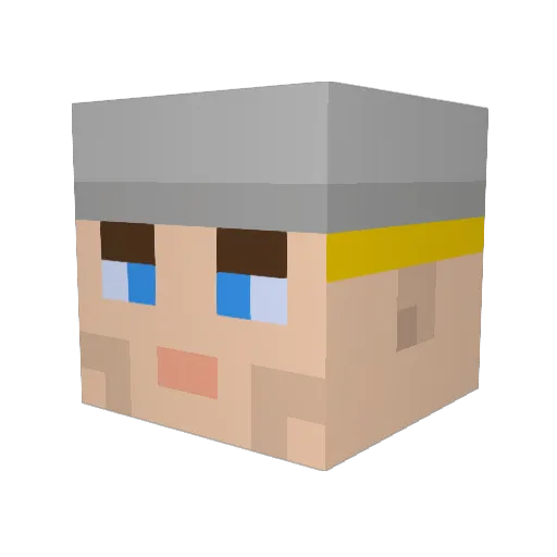Santhr0 Minecraft avatar head, 3D render