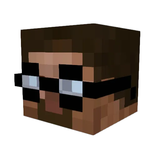 Santhur Minecraft avatar head, 3D render