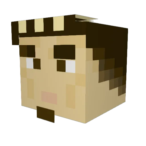 Santi442 Minecraft avatar head, 3D render