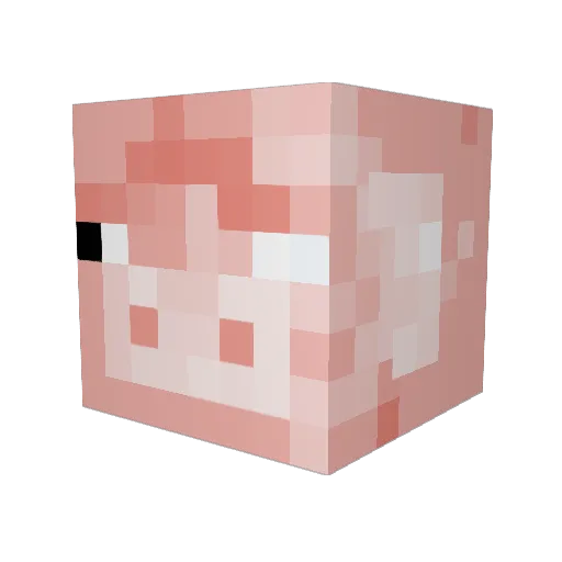 SantiChF Minecraft avatar head, 3D render