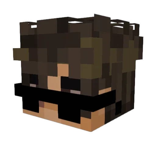 SantiCraftRMC_27 Minecraft avatar head, 3D render