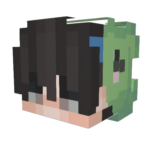 SantiGJ852 Minecraft avatar head, 3D render