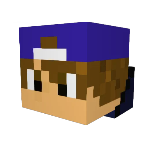 SantiMods Minecraft avatar head, 3D render