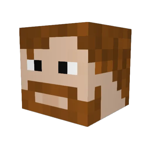 SantiTaxx Minecraft avatar head, 3D render