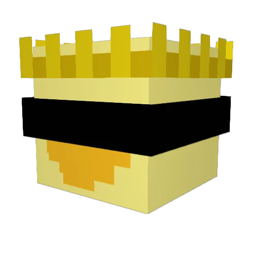 SantiX013 Minecraft avatar head, 3D render