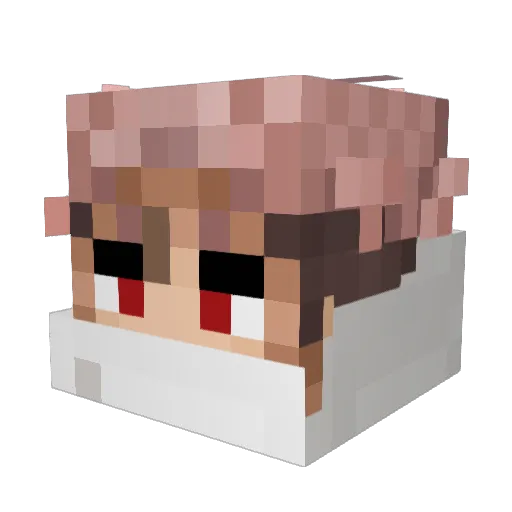 SantiagoLEE Minecraft avatar head, 3D render