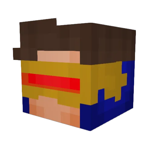 Santiagold Minecraft avatar head, 3D render