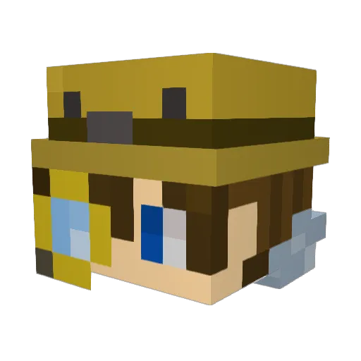 Santiboi_ Minecraft avatar head, 3D render