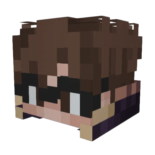 Santicules Minecraft avatar head, 3D render