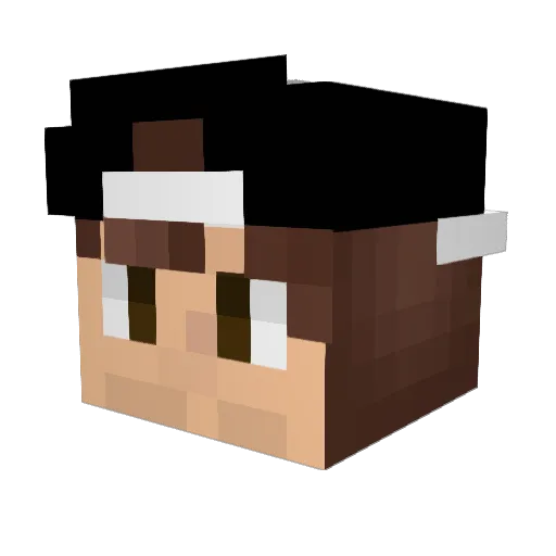 SantiiBoo Minecraft avatar head, 3D render