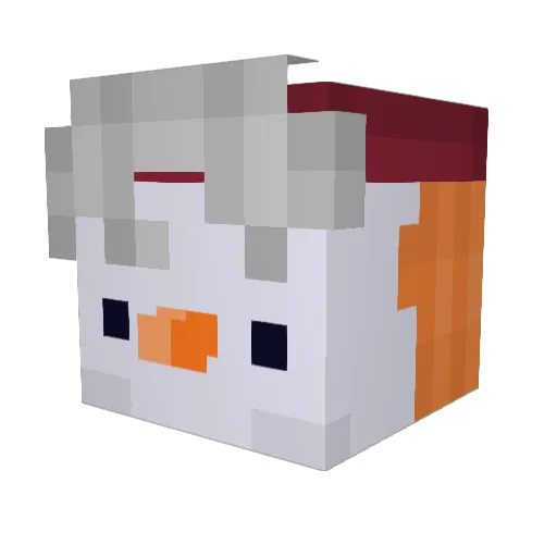 Santik13 Minecraft avatar head, 3D render