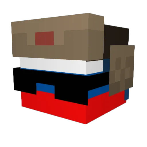 Santikear Minecraft avatar head, 3D render